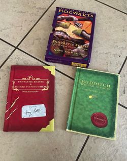 Harry Potter From the Library of Hogwarts Fantastic Beasts and Quidditch Hardcover Collectable Book Lot