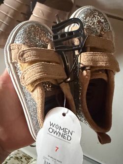 Girls Glitter Skate Sneakers Size 7