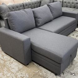 New Convertible Grey Sectional (Finance & Delivery)