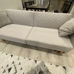 Mopio Chloe Futon Sofa Bed(Light Grey)