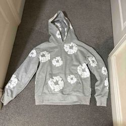 Never Used New Grey Size SMALL denim Tear Hoodie