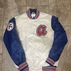 Atlanta Braves Starter Jacket MLB Satin Bomber Large
