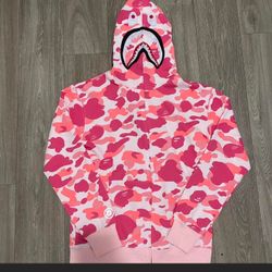 Pink Bape Hoodie Large New
