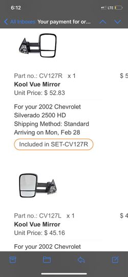 Silverado Mirrors