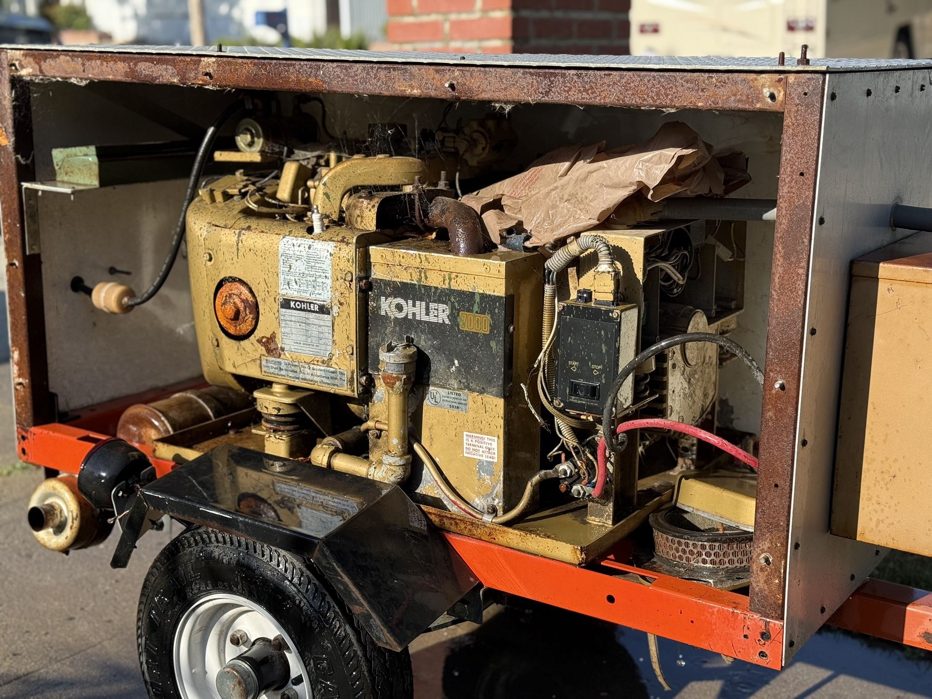 Kohler generator trailer