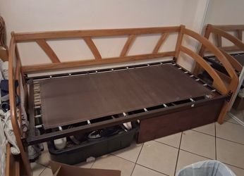 Twin Bed Frame with Slat Base