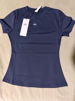 Alo Yoga Navy Blue Short Sleeve T-Shirt