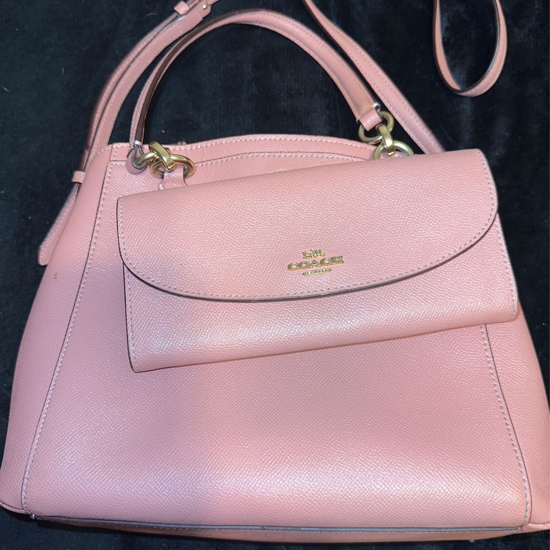 Bubblegum Pink Coach Purse And Wallet