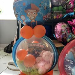 Easter Bunny  baskets balloons 