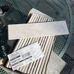 Rialto White Bullnose Trim Tile3x12 