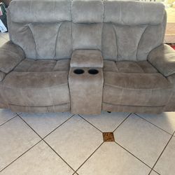 Microfiber Reclining Sofa And Love Seat Couches