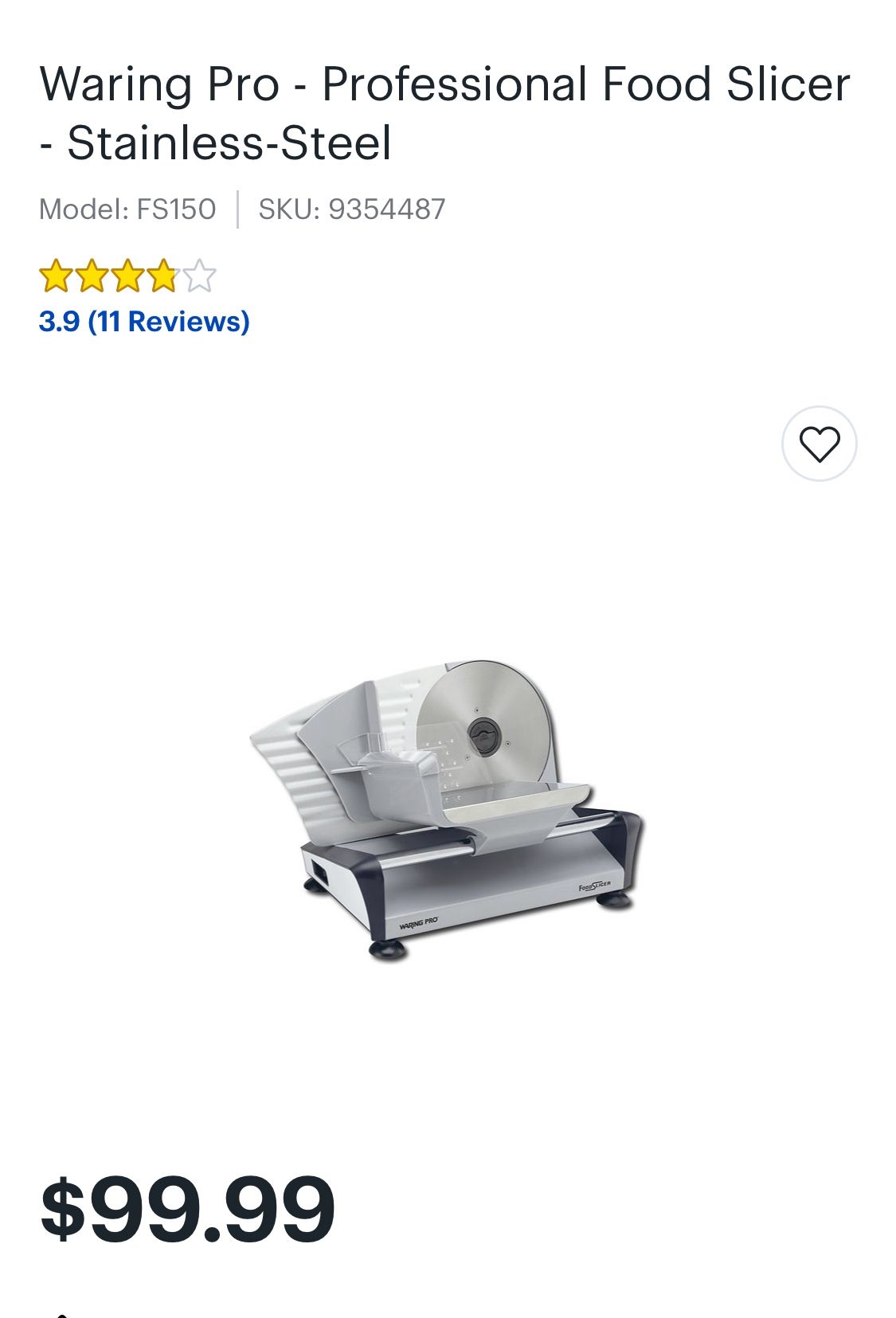 Waring Pro - Professional Food Slicer