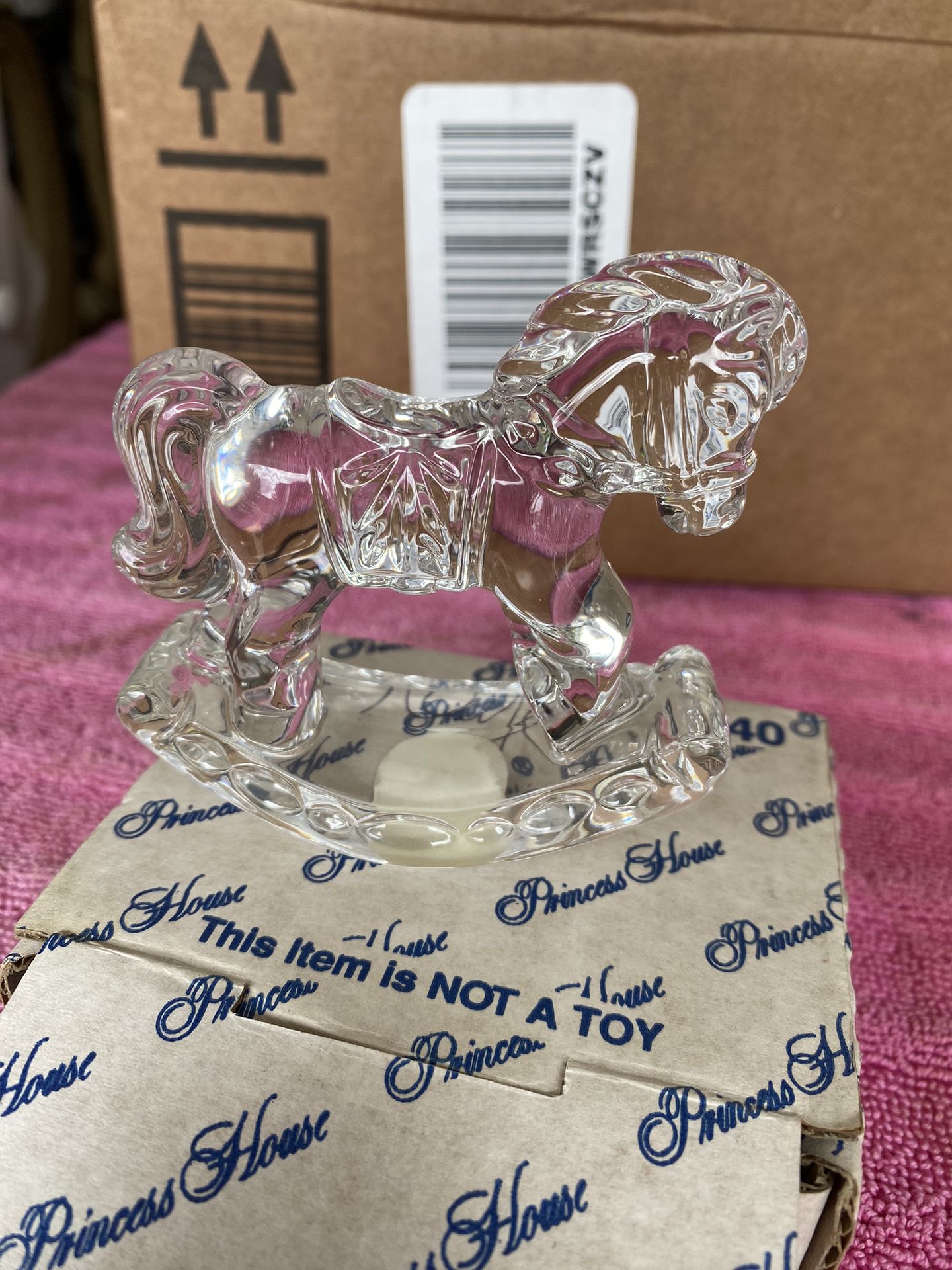 Brand New Little Small 24%Lead Crystal Horse 