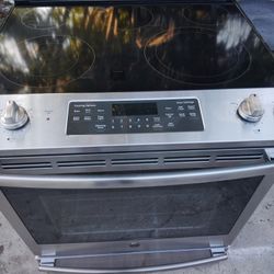 Stove Slide Glass Top Stainless Steel Work Good 