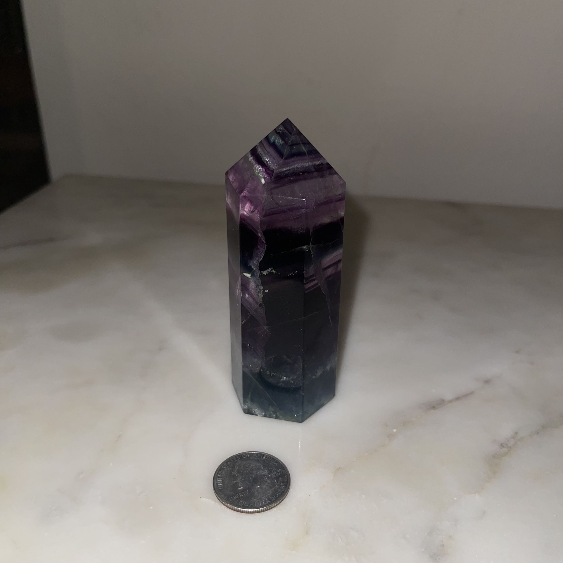 Purple & Blue Fluorite Tower