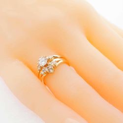 Women's 14K Gold Diamond Wedding Set Engagement Ring - 0.66 ctw - Sizable #32159