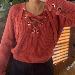 Orange Knitted Sweater