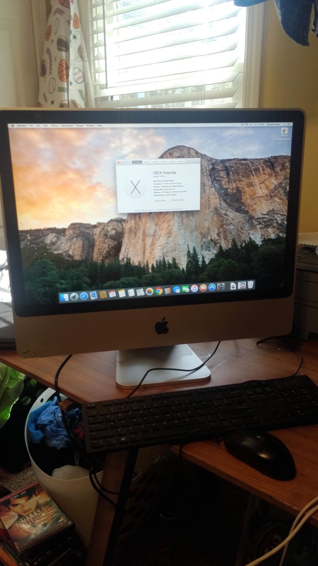 Apple iMac 24” high sierra 4gb 500gb dvdrw webcam desktop computer