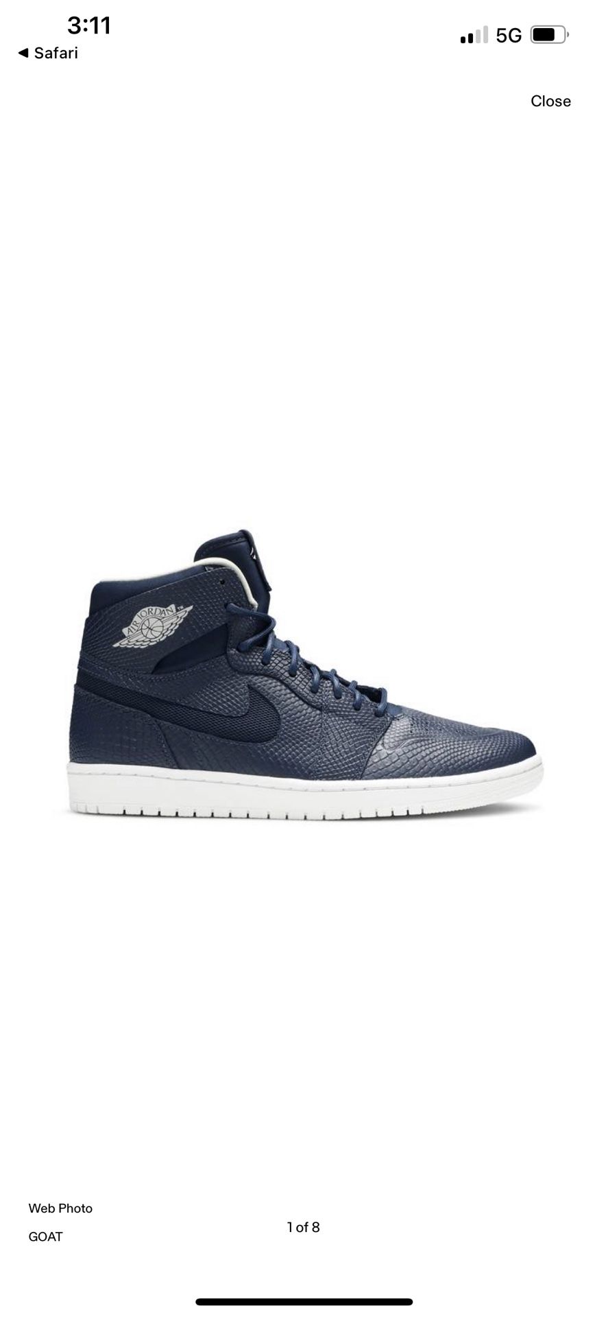 2016 Air Jordan 1 High Nouveau 'Navy Snake