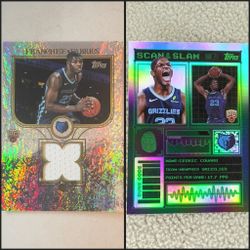 2025-26 Cedric Coward Topps Franchise Fabrics Holo Rookie + 2025-26 Cedric Coward Topps Scan & Slam Rookie For 25 (Read Description For Details)