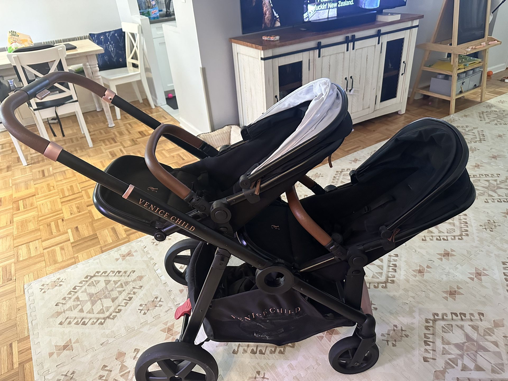 Venice Child Double Stroller (Black)