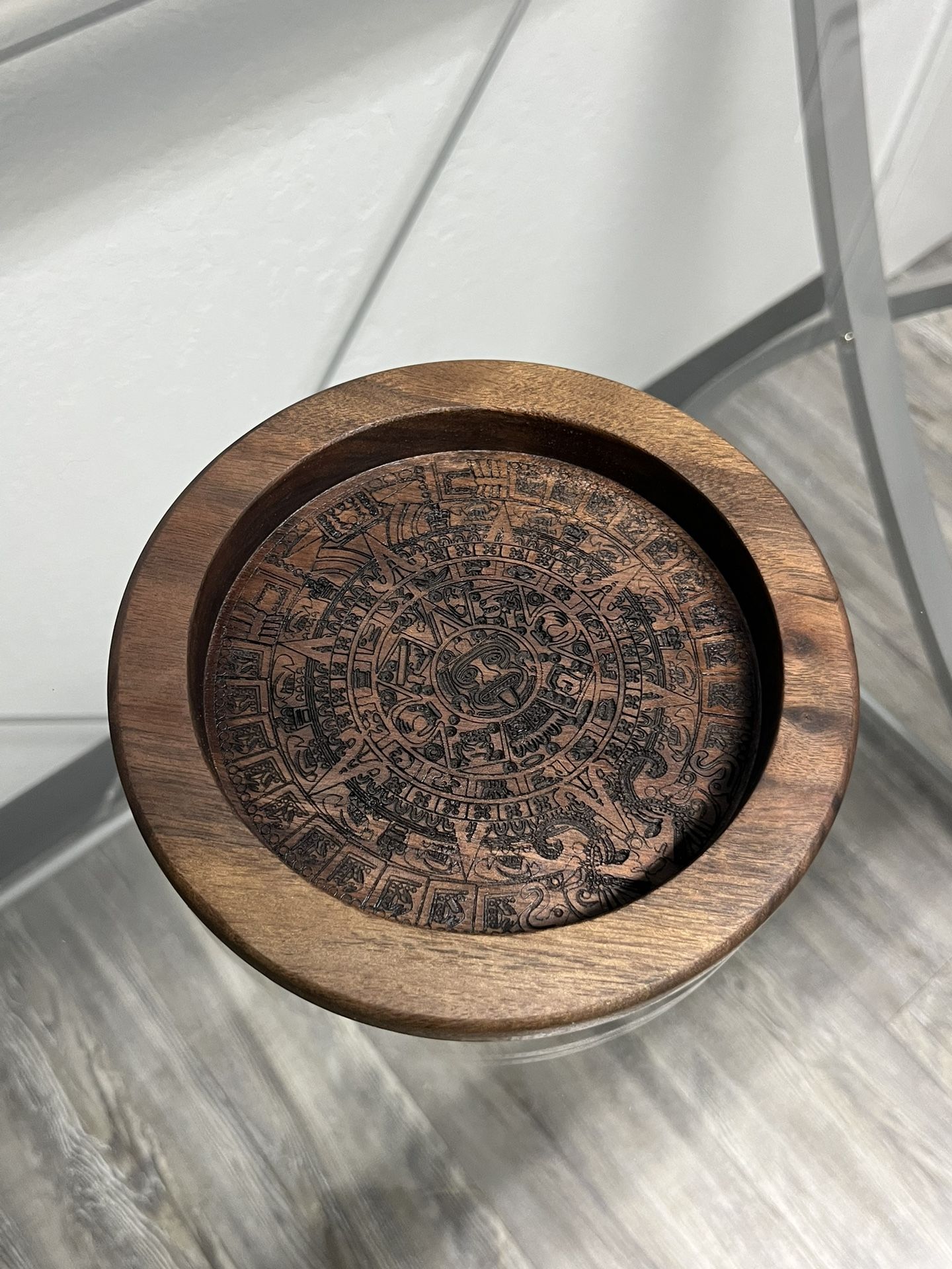Custom Aztec Walnut Wood Bowls