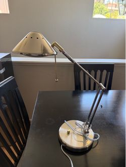 Adjustable Brushed Nickel Table Lamp