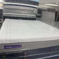 KING SIZE PURPLE PREMIER .3 MATTRESS & BOX SPRINGS BED SET