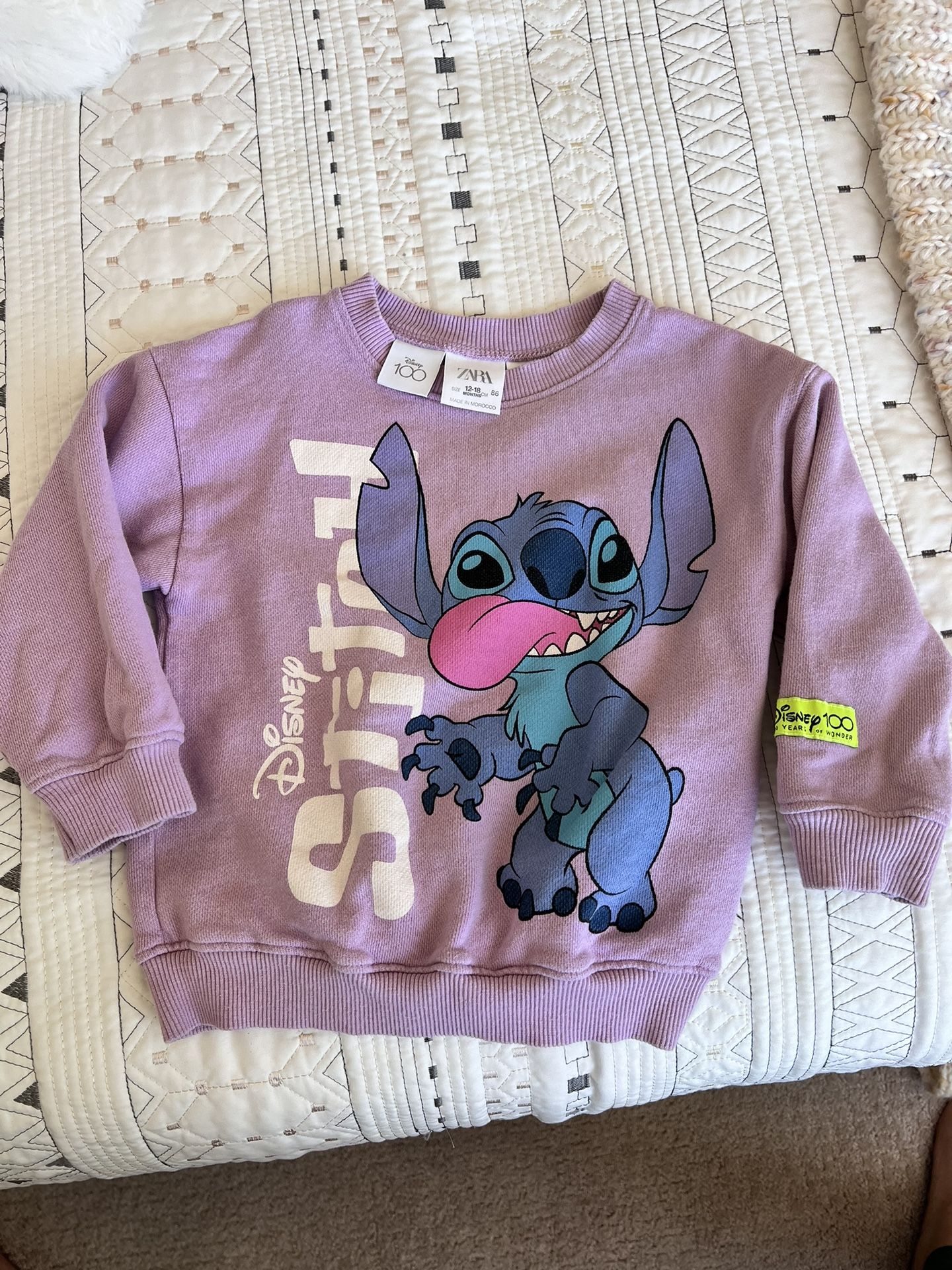 ZARA Disney Stitch Baby/Toddler (12-18m) Sweatshirt