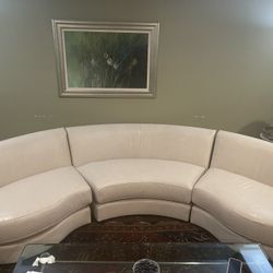 Mitchell Gold & Bob Williams 3-piece Sectional Leather Couch. Model: Giselle. 