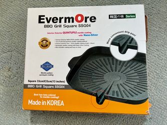 EvermOre 13" Non-Stick Korean BBQ Stovetop Grill Pan (Made in Korea)
