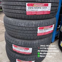 225/65R16 Landspider Set of Tires Installed and Balanced Set de Llantas Nuevas Instaladas y Balanceadas