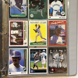 Seattle Mariners Team Baseball Card Binder Lot