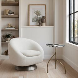 Modan Misty Gray Swivel Chair