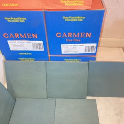 READ ENTIRE AD - New 5 Boxes, 25sq Ft Victorian Green matte Square Subway Tile 5.5" x 5.5" Porcelain Subway Tiles