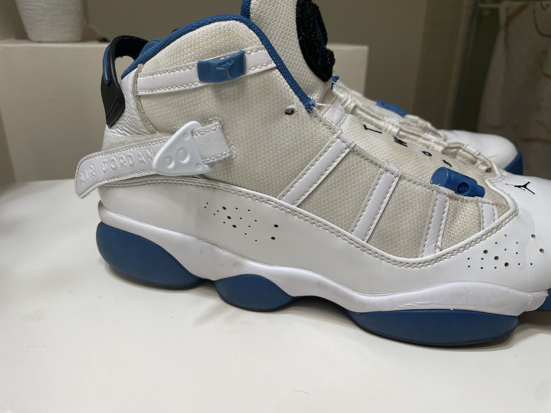 Jordan 6 Rings White Dark Marina Blue 