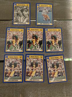 Joe Montana Notre Dame Collectible Cards
