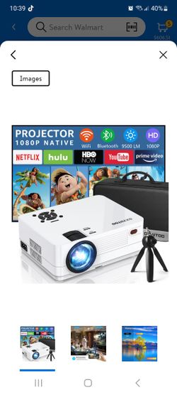 Dxyiitoo Native 1080P HD Projector with WiFi and Bluetooth, Movie Projector for Outdoor Movies, LCD Technology 300"Display Projector Support 4k Home