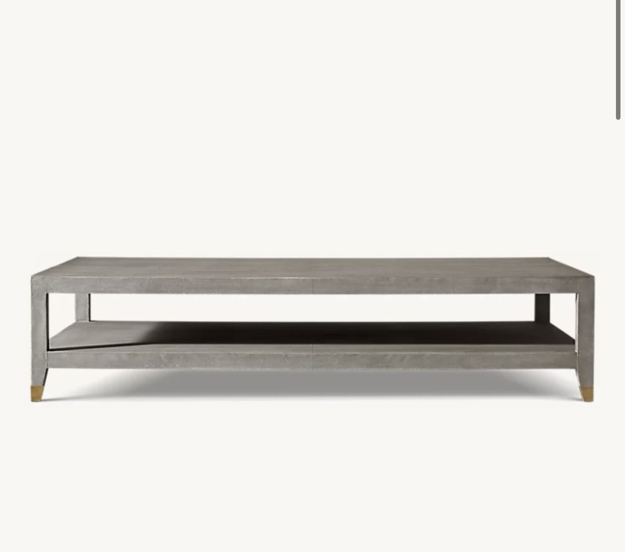 BRAND NEW RH GRAYDON SHAGREEN COFFEE TABLE