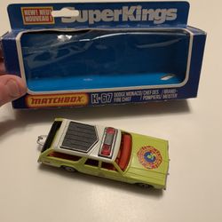 Toy Matchbox SUPERKING K67/68 DODGE MONACO ESTATE Fire Chief Car 1978