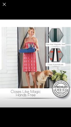 Magnetic Screen Door - KEEP BUGS OUT, Let Fresh Air In. Instant Mosquito, Insect and Fly Screen wit