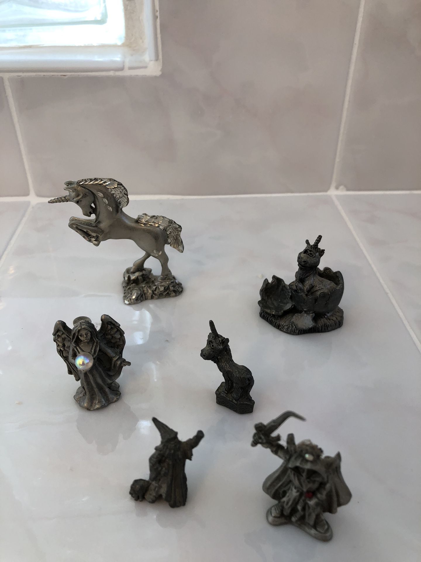 Vintage 1980’s Pewter Collection, Unicorns