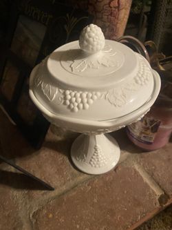 Milk Glass Dish