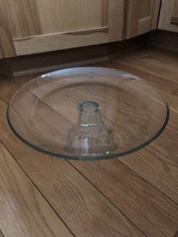 Clear Glass Cake Pedestal 