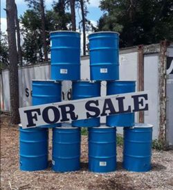 Ten (10) Metal 55 Gallon Burn Barrels