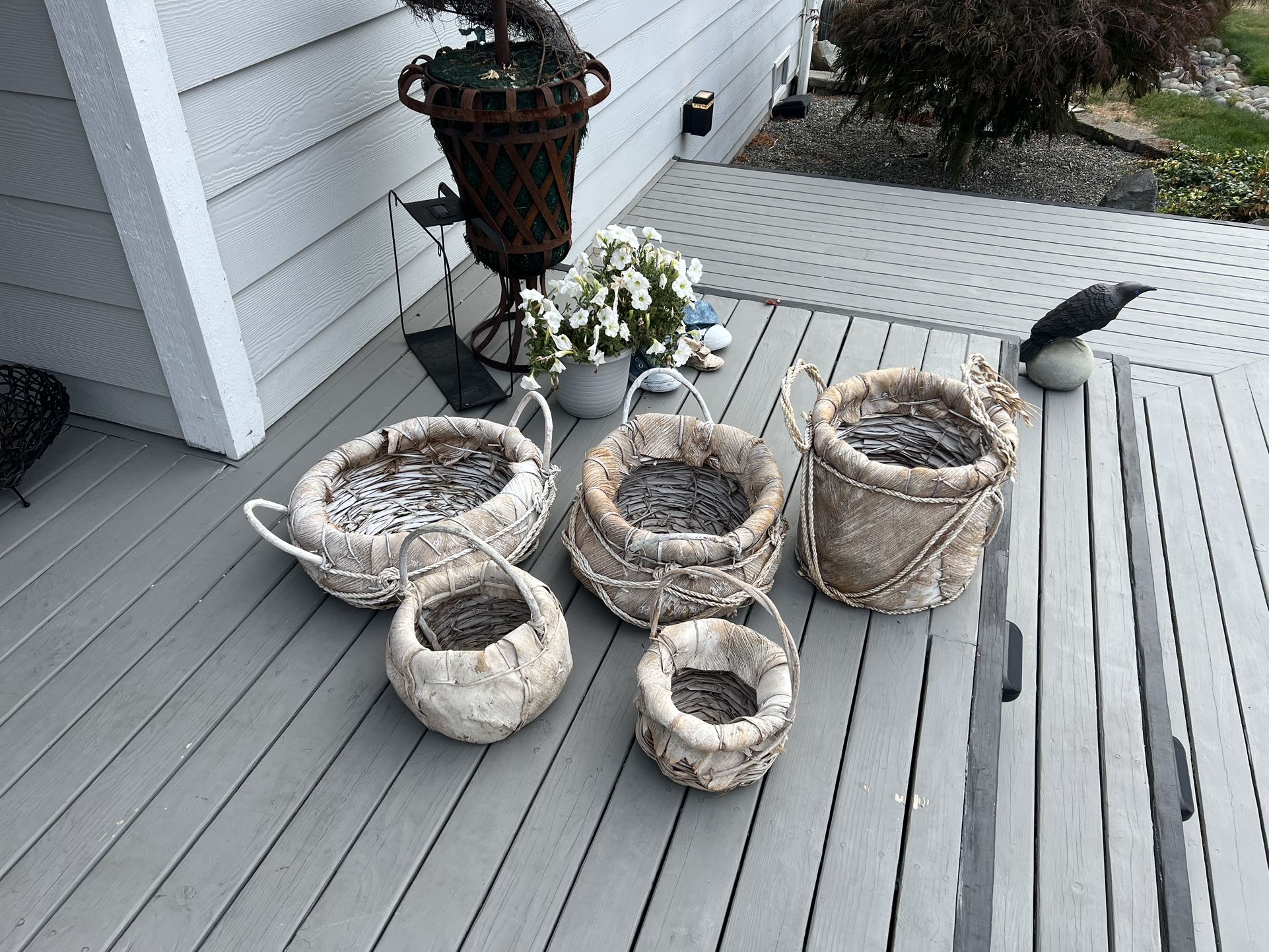 Bark Baskets Sold As A Set