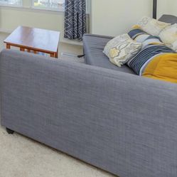 FRIHETEN Sleeper sectional, 3 seat w/storage, gray