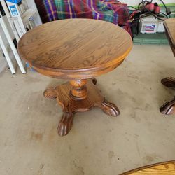 2 Oak End Tables