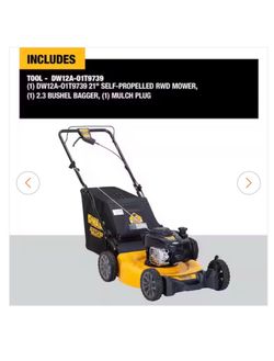 Lawn mover Dewalt gas self propelled 21”