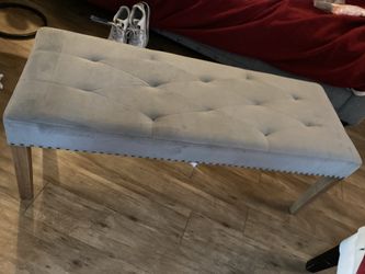New Gray bench With Tags